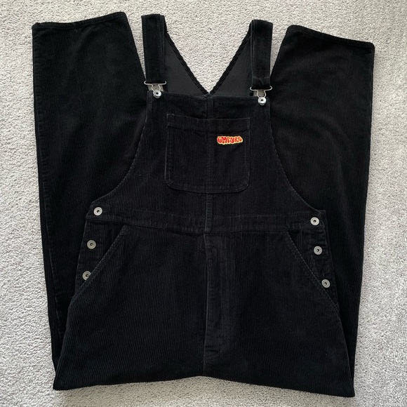 Like New | Black Corduroy Bib Overalls, Loose Fit - Picture 13 of 15